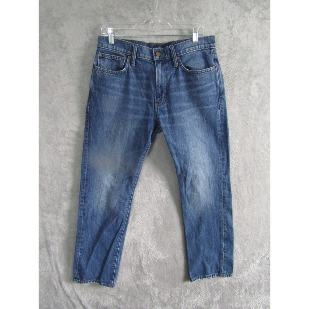 J.Crew Jeans Mens Blue Excellent Straight Leg Medium Wash Denim W32 L30